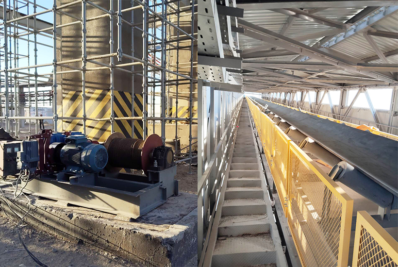 Oil shale belt conveyor